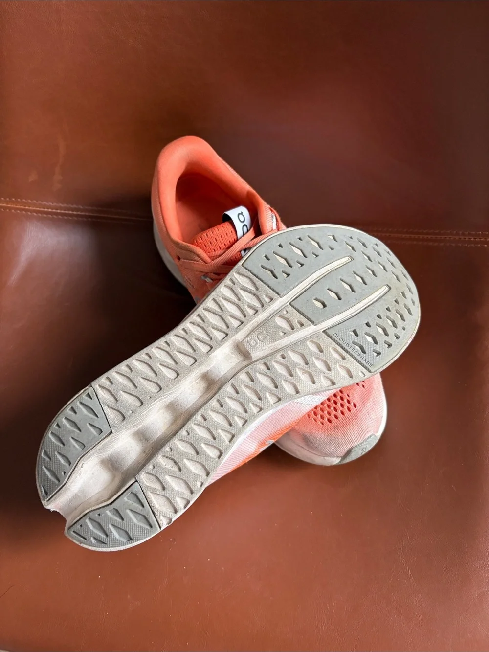 On Running Women's Orange Mesh Athletic Shoes